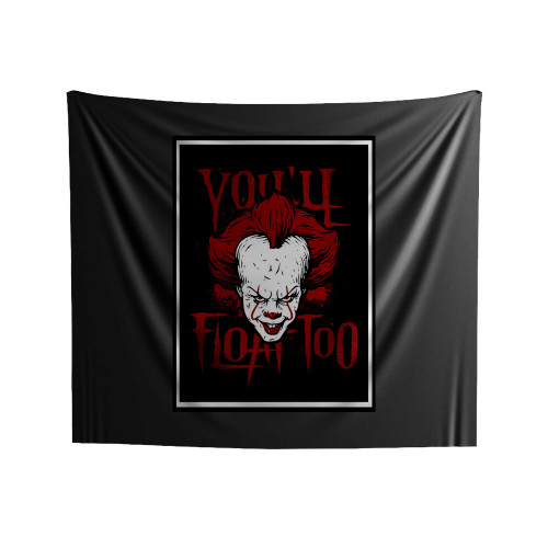 Pennywise You'll Float Too Art Indoor Wall Tapestries