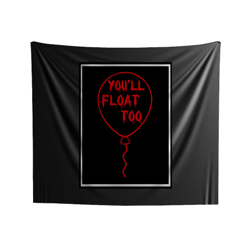 Pennywise You'll Float Too Balloon Indoor Wall Tapestries