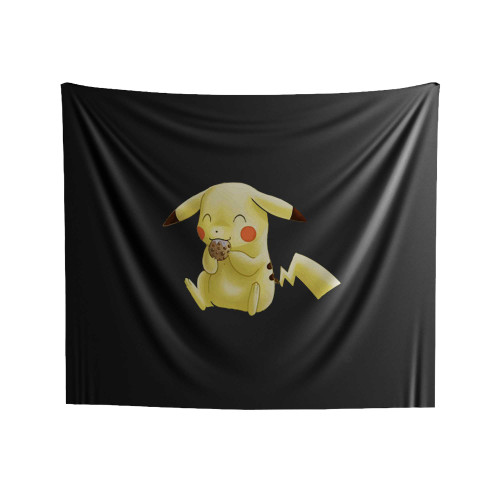 Pikachu Cookie Pokemon Funny Indoor Wall Tapestries