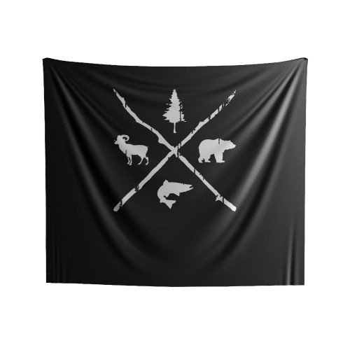 Pine, Bear, Trout, Bighorn Indoor Wall Tapestries