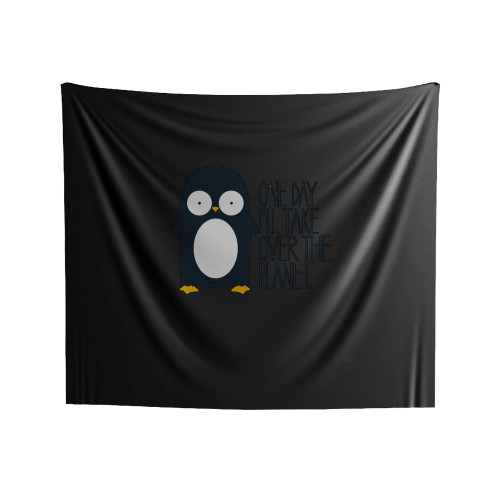 Pinguin World Quote Indoor Wall Tapestries