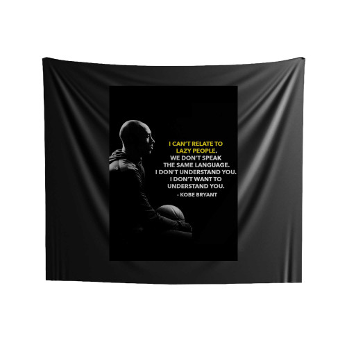 Powerful Kobe Bryant Quotes Indoor Wall Tapestries