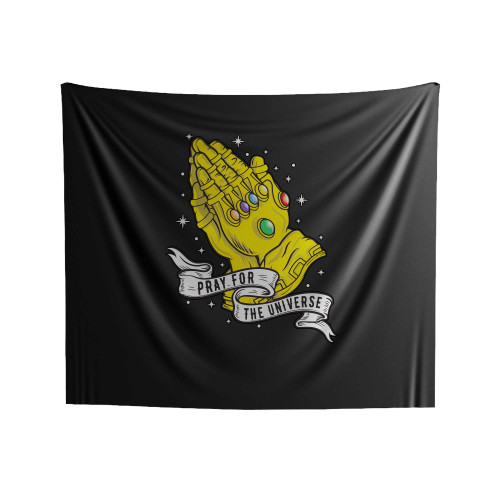 Pray For Universe Infinity Wars Infinity Gauntlet Praying Hands Indoor Wall Tapestries