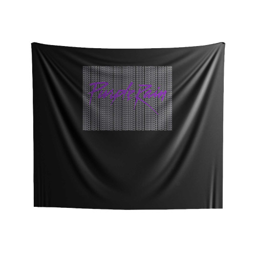 Prince Purple Rain Lettering Purple Typography Indoor Wall Tapestries
