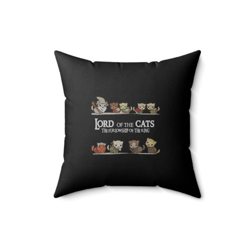 Lord Of The Cats Furlowship Of The Ring Square Pillow Cover