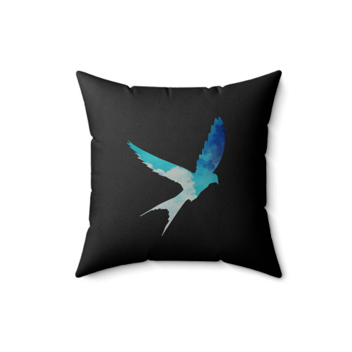 Magritte Surrealist Poetic Watercolor Square Pillow Cover