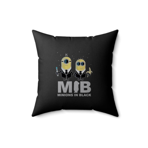 Mib Minions In Black Square Pillow Cover