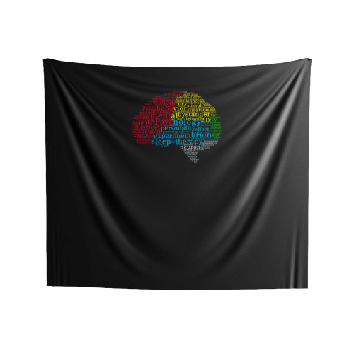 Psychology Word Cloud Psychological Teacher Professor Brain Indoor Wall Tapestries