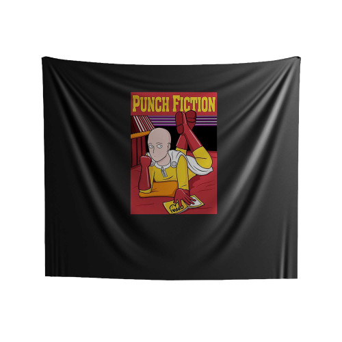 Punch Fiction One Punch Man Pulp Fiction Indoor Wall Tapestries
