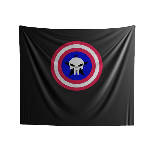 Punisher Captain America Shield Indoor Wall Tapestries
