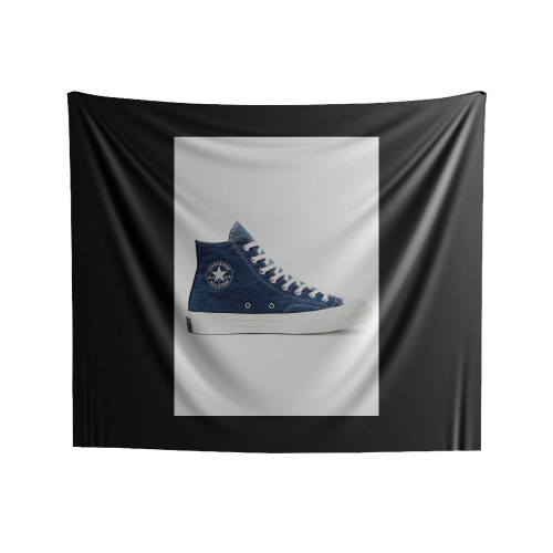 Renew Denim Hi Sneakers Indoor Wall Tapestries