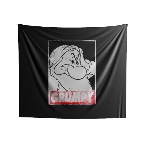Retro Grumpy Dwarf Snow White Indoor Wall Tapestries