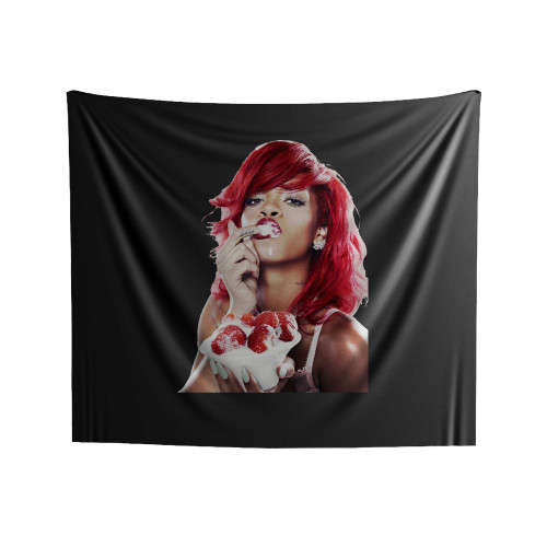 Rihanna And Chris Brown Birthday Cake Indoor Wall Tapestries