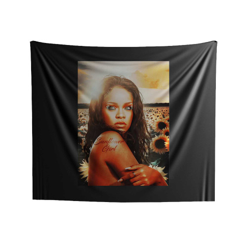 Rihanna Sunflower Girl Indoor Wall Tapestries