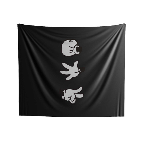 Rock Paper Scissors Indoor Wall Tapestries