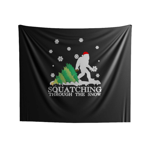 Sasquatch Christmas Indoor Wall Tapestries