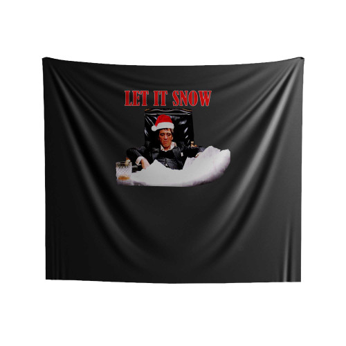 Scarface Tony Montana Let It Snow Indoor Wall Tapestries