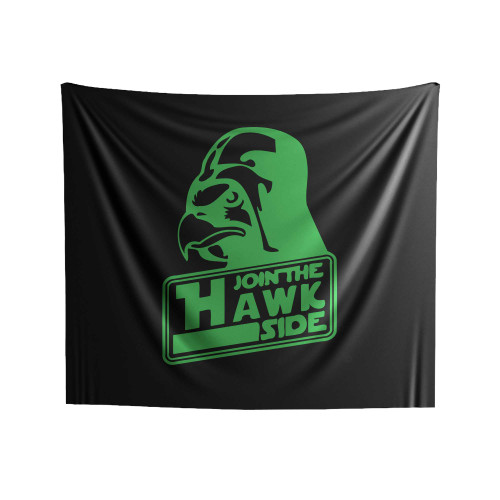 Seattle Join The Hawk Side Indoor Wall Tapestries