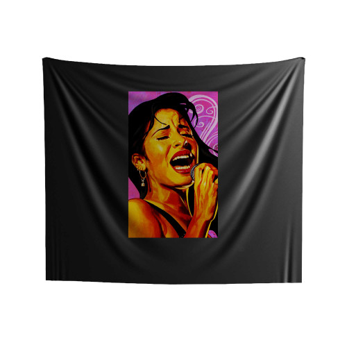 Selena Quintanilla Anything For Selena Reina De La Cumbia Water Color Classic Indoor Wall Tapestries