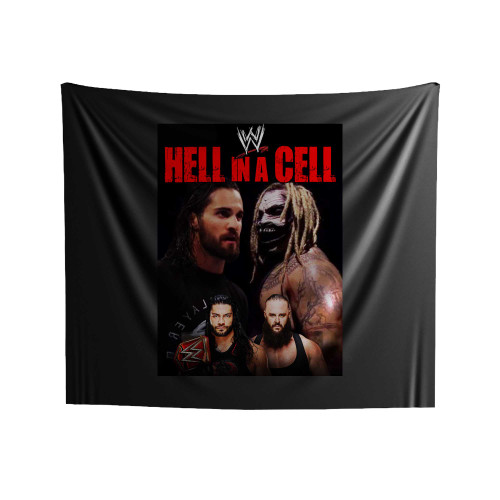 Seth Rollins Vs Bray Wyatt Final Card For Tonight's Wwe Hell In A Cell Indoor Wall Tapestries