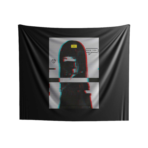 Sexy Anime Manga Girl Futuristic Vaporwave Japan Indoor Wall Tapestries