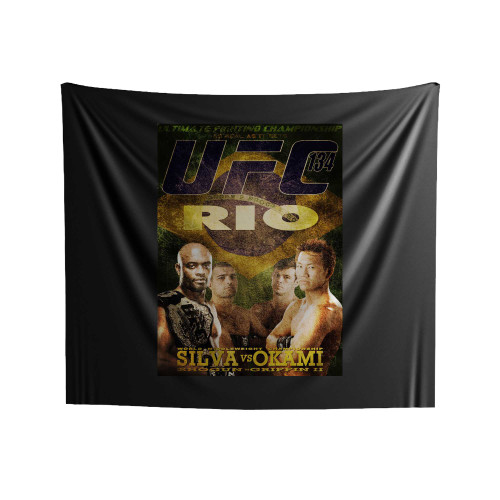 Silva Vs Okami Ufc 134 Indoor Wall Tapestries