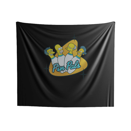 Simpsons Pin Pals Logo Indoor Wall Tapestries
