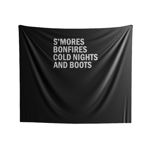 S'mores Bonfires Cold Nights And Boots Indoor Wall Tapestries
