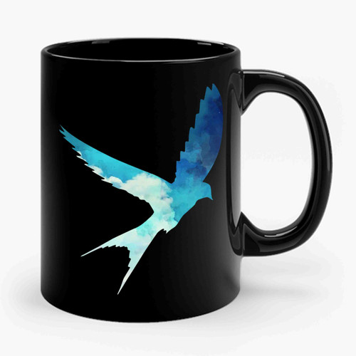 Magritte Surrealist Poetic Watercolor Ceramic Mug