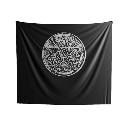 Tetragrammaton Pentagram Indoor Wall Tapestries