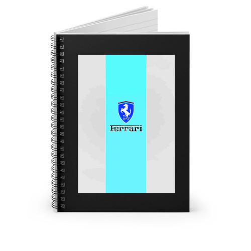 Ferrari Logo Red Black Spiral Notebook