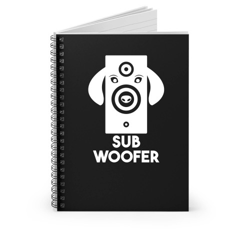 Funny Cute Subwoofer Dog Spiral Notebook