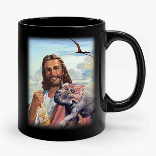 Miller Time Funny Jesus Drinking Ceramic Mug
