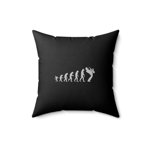 Musicians Saxaphone Lover Evolution Square Pillow Cover