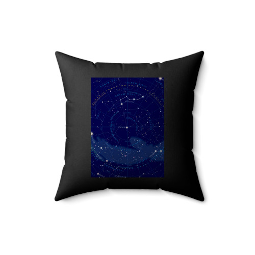 Night Sky Map Square Pillow Cover