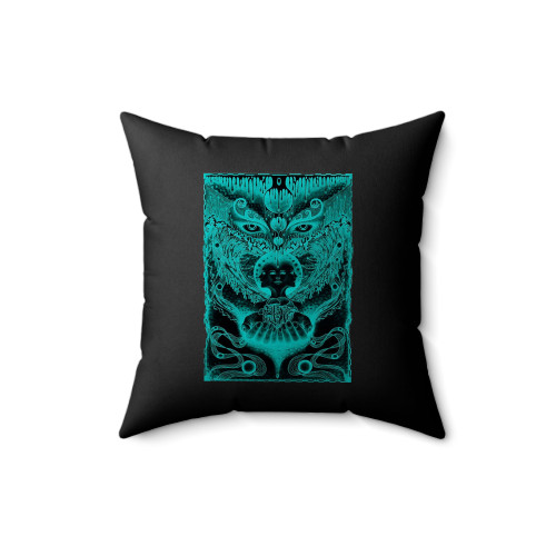 Owl Eule Cute Psychedelic Chakra Square Pillow Cover