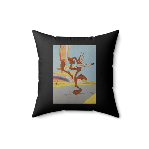 Road Runner And While E Coyote Square Pillow Cover