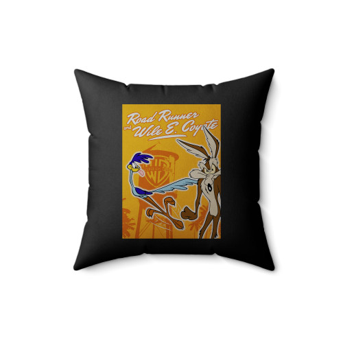 Road Runner And Wile E Coyote Cartoon Square Pillow Cover