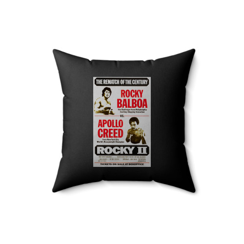 Rocky 2 Balboa Apollo Creed Stallone Movie Poster Square Pillow Cover