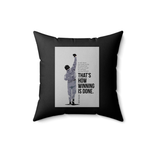 Rocky Balboa Quotes Movie Square Pillow Cover