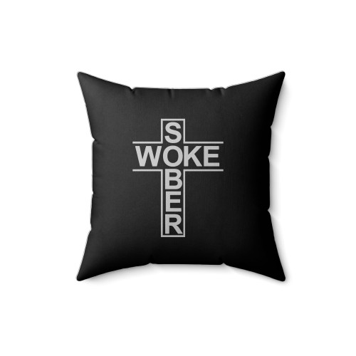 Sober Woke Square Pillow Cover