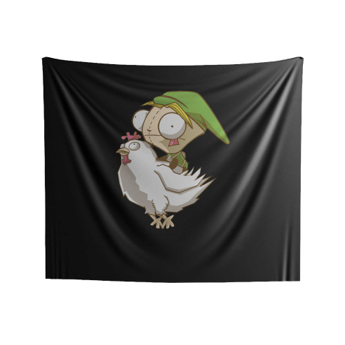 The Legend Of Zim Invader Link Indoor Wall Tapestries