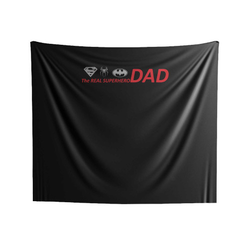 The Real Superhero Dad Indoor Wall Tapestries