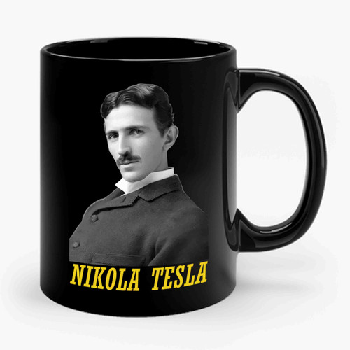 Nikola Tesla Text Ceramic Mug