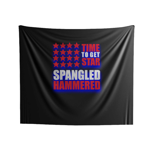 Time To Get Star Spangled Hammered Flag Indoor Wall Tapestries