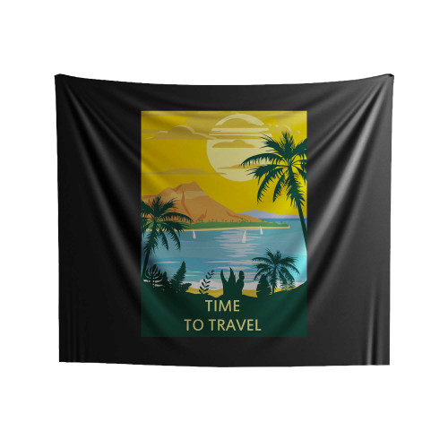 Time To Travel Indoor Wall Tapestries