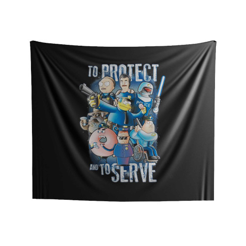 To Protect And To Serve Indoor Wall Tapestries