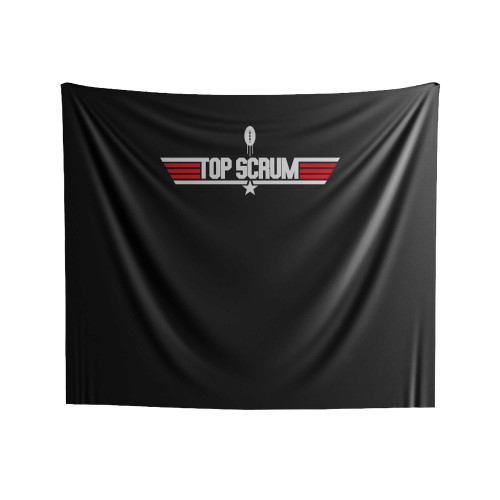Top Gun Top Scrum Rugby Ball Logo Indoor Wall Tapestries