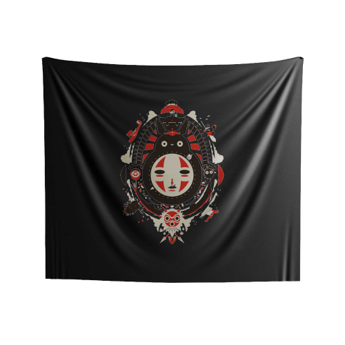 Totoro Anime Mask Indoor Wall Tapestries
