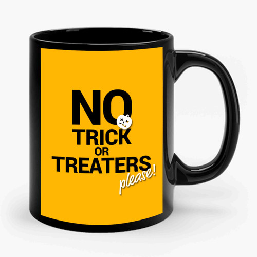 No Trick Or Treaters At Halloween Ceramic Mug